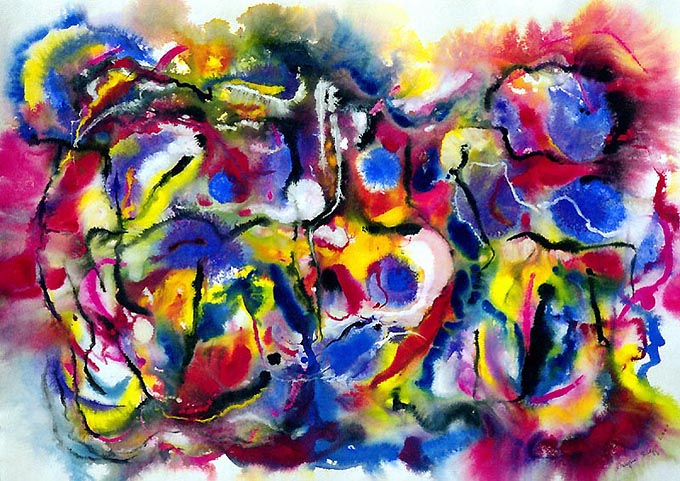 Wayne Riggs &copy; 2000,  watercolor, gouache,  50 cm. x 70 cm. (19 5/8 x 27 1/2 in.) collection of the artist.