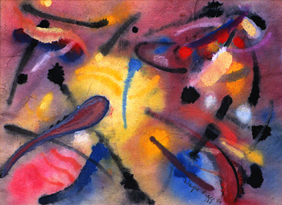 Wayne Riggs &copy; 1994, Watercolor, gouache, on Papyrus 